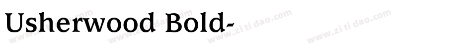 Usherwood Bold字体转换